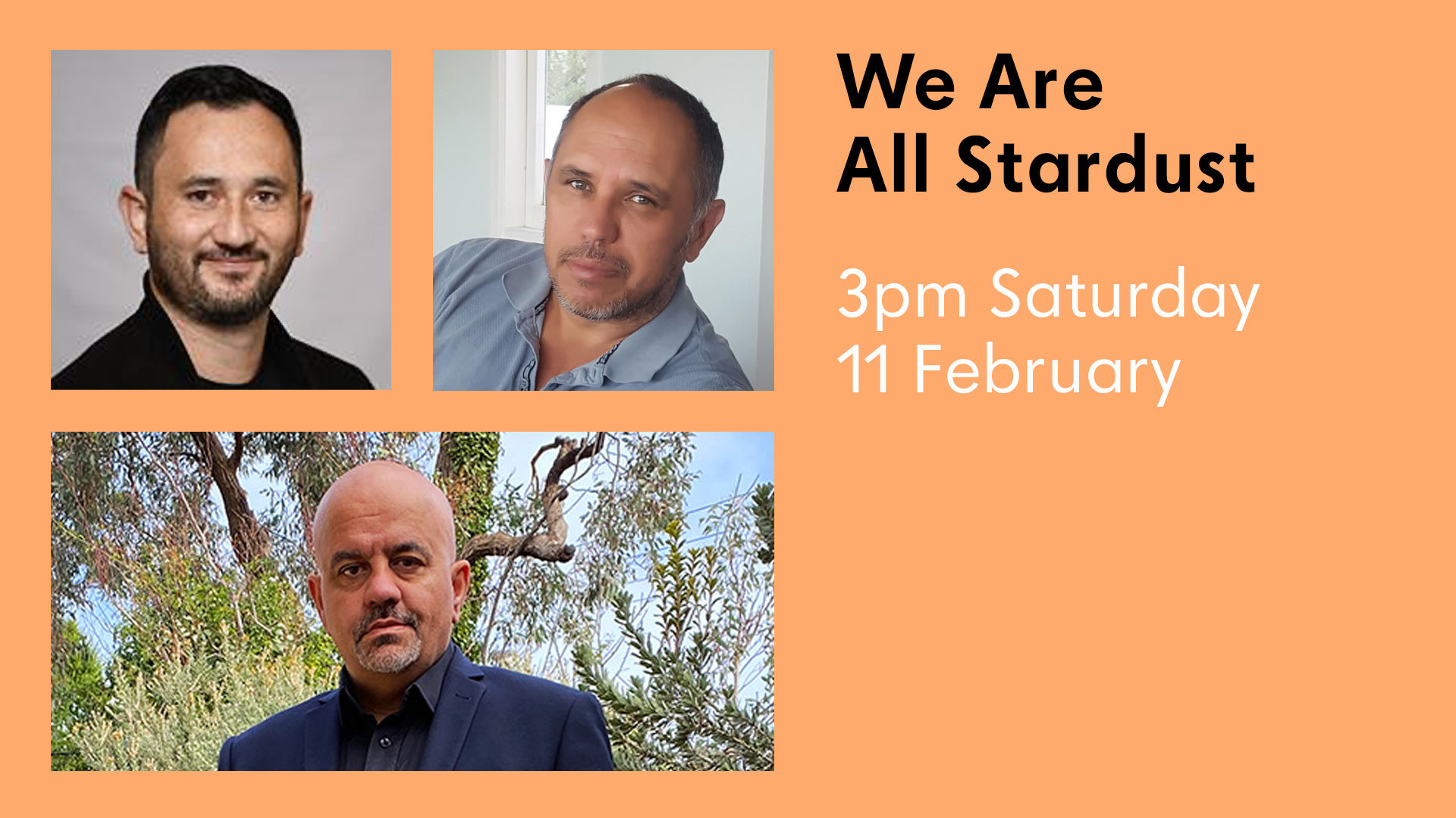 A poster for the We Are All Stardust event