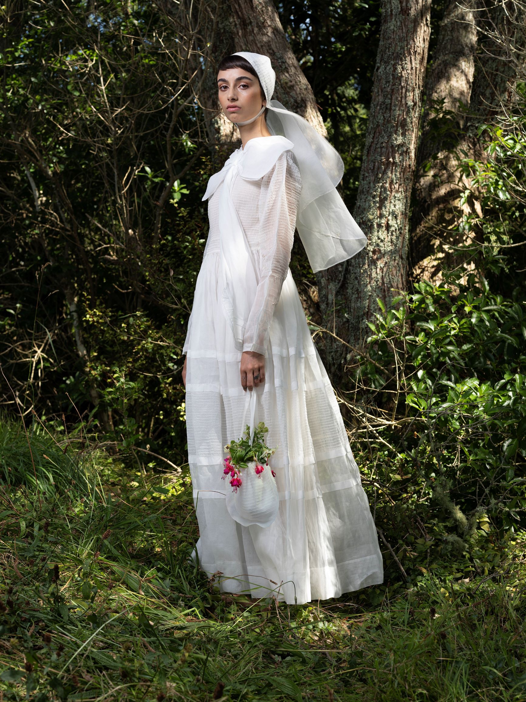 Unconventional bridal photograph by Yvonne Todd