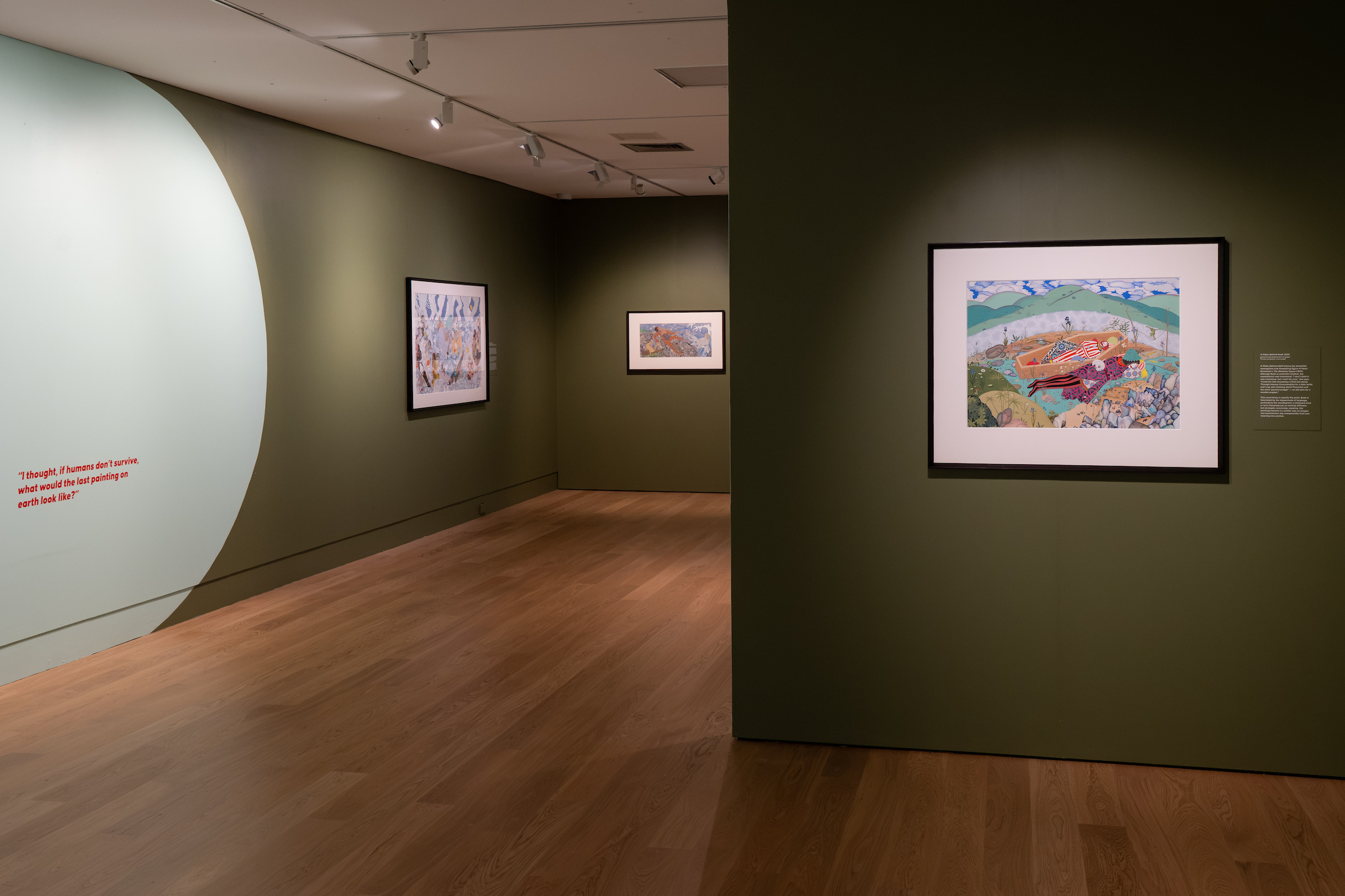 Install view of Kushana Bush: Pobblebonk at The Dowse Art Museum, 2026.