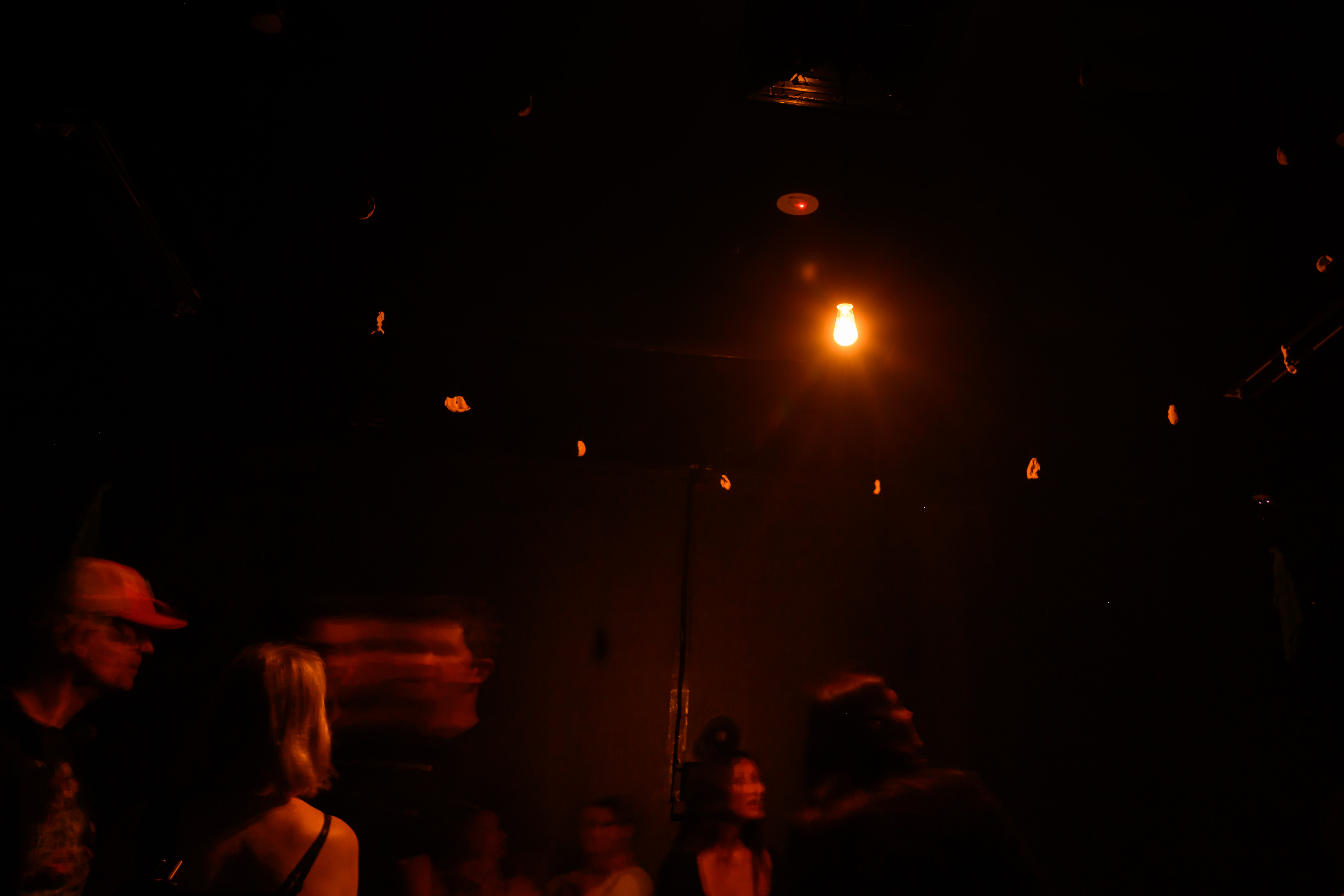 Group of people in immersive scent installation by Nathan Taare